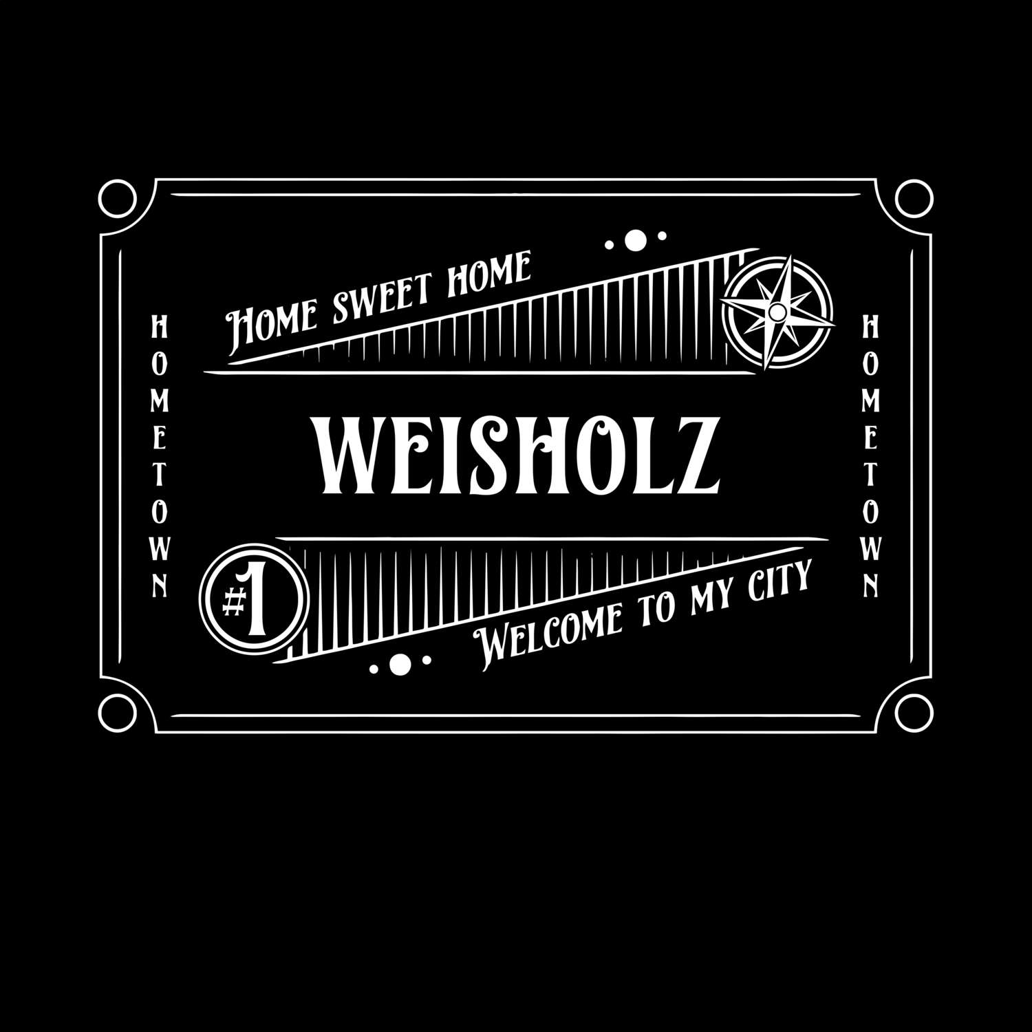 T-Shirt »Rockabilly« für den Ort »Weisholz«