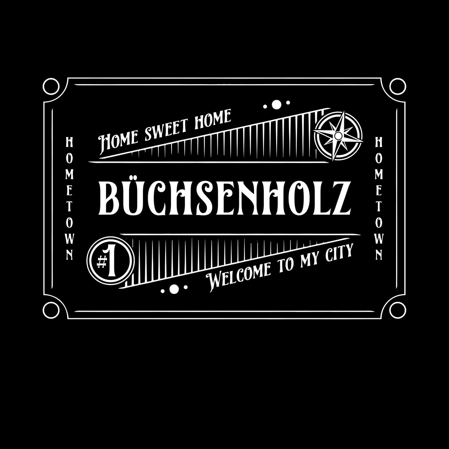 T-Shirt »Rockabilly« für den Ort »Büchsenholz«