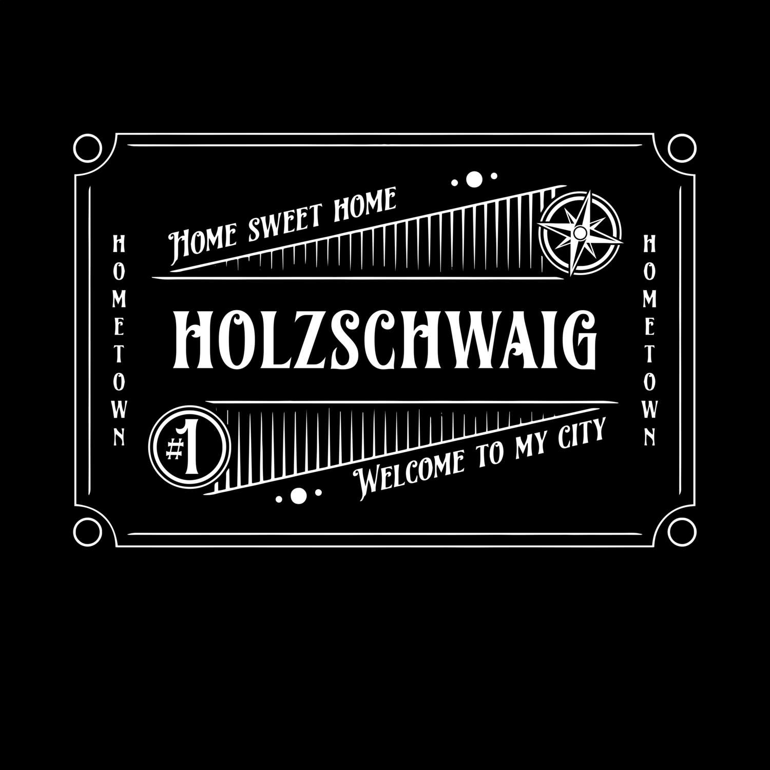 T-Shirt »Rockabilly« für den Ort »Holzschwaig«