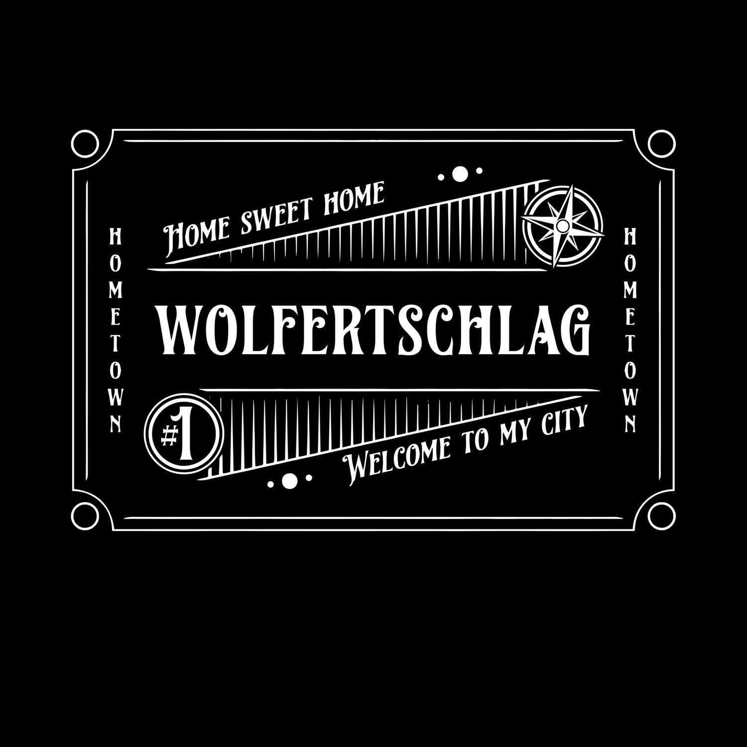 T-Shirt »Rockabilly« für den Ort »Wolfertschlag«