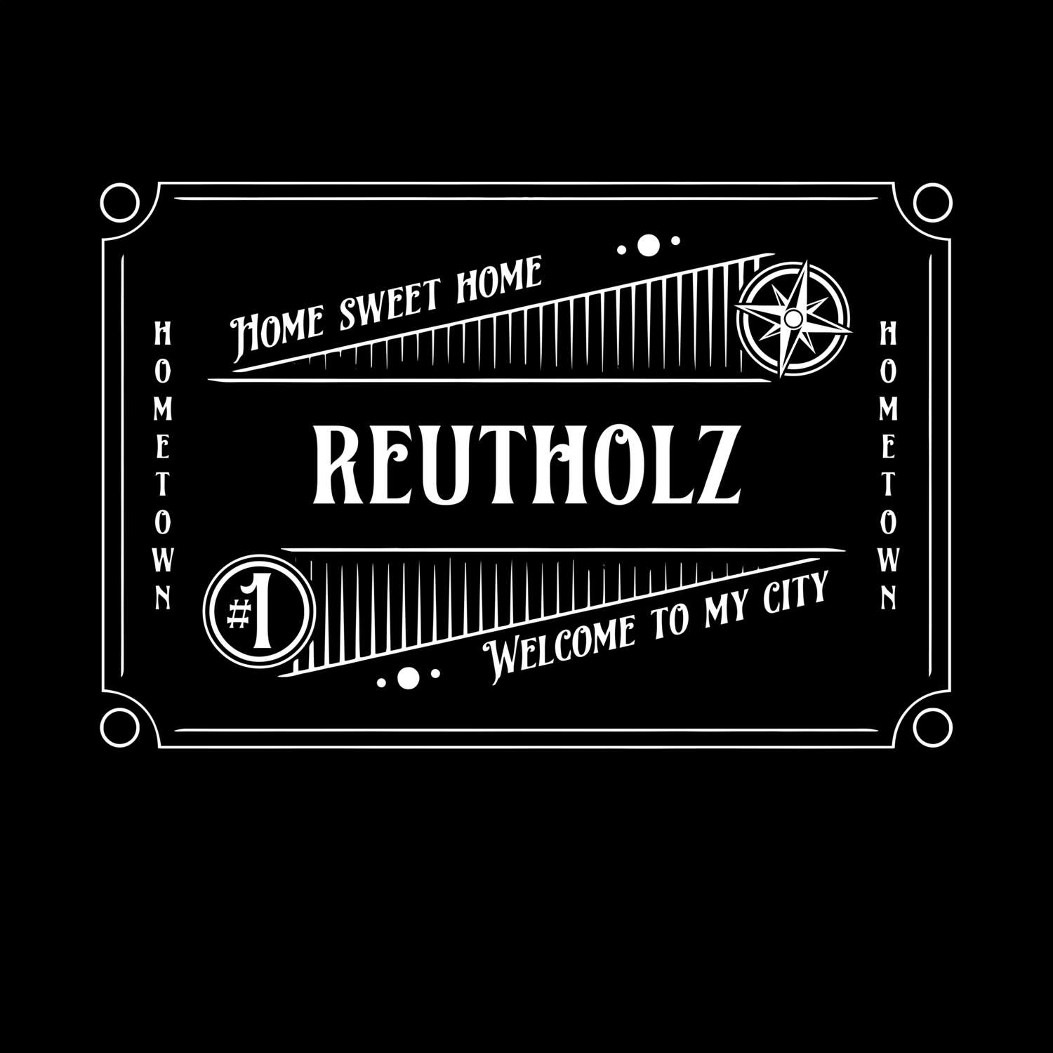T-Shirt »Rockabilly« für den Ort »Reutholz«