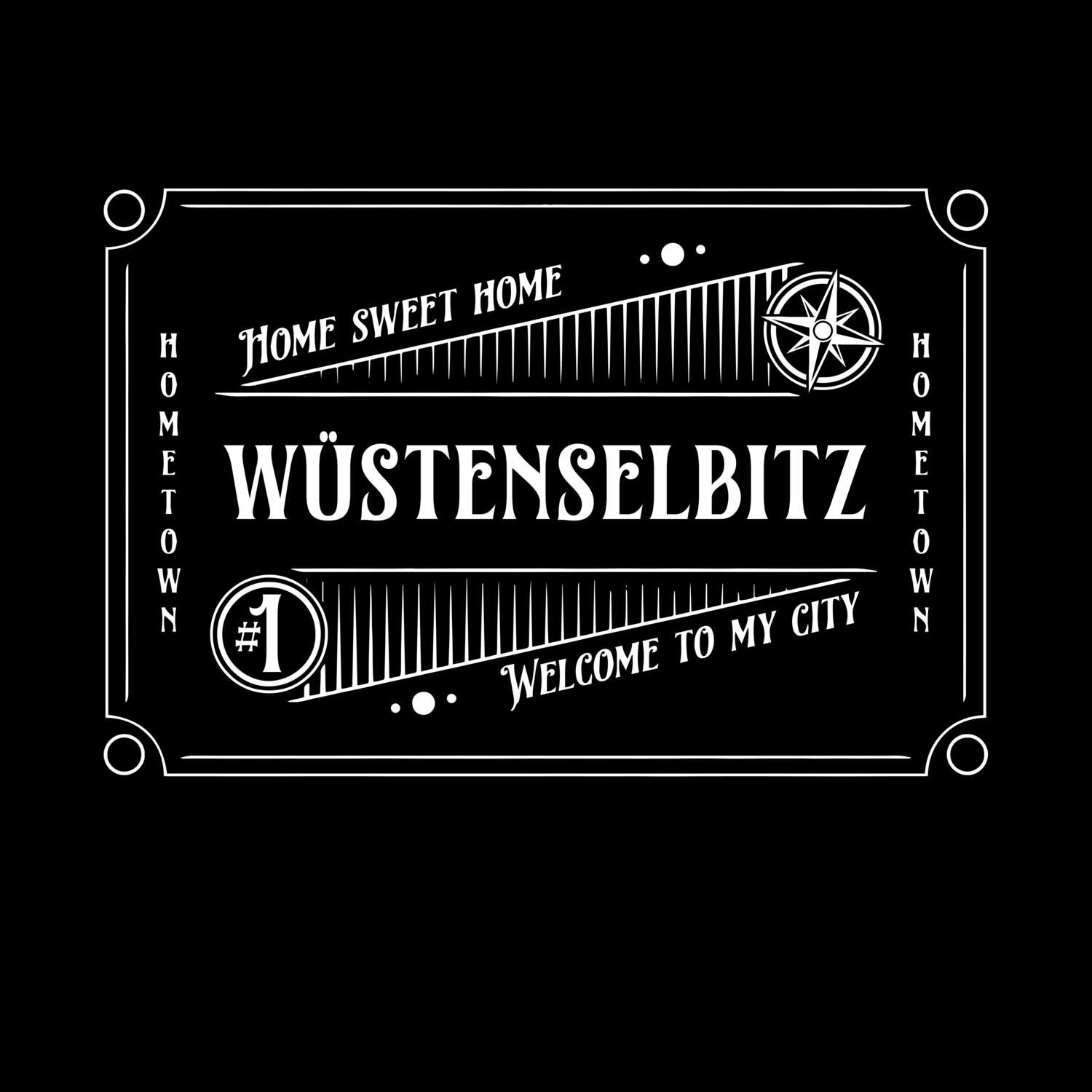 T-Shirt »Rockabilly« für den Ort »Wüstenselbitz«