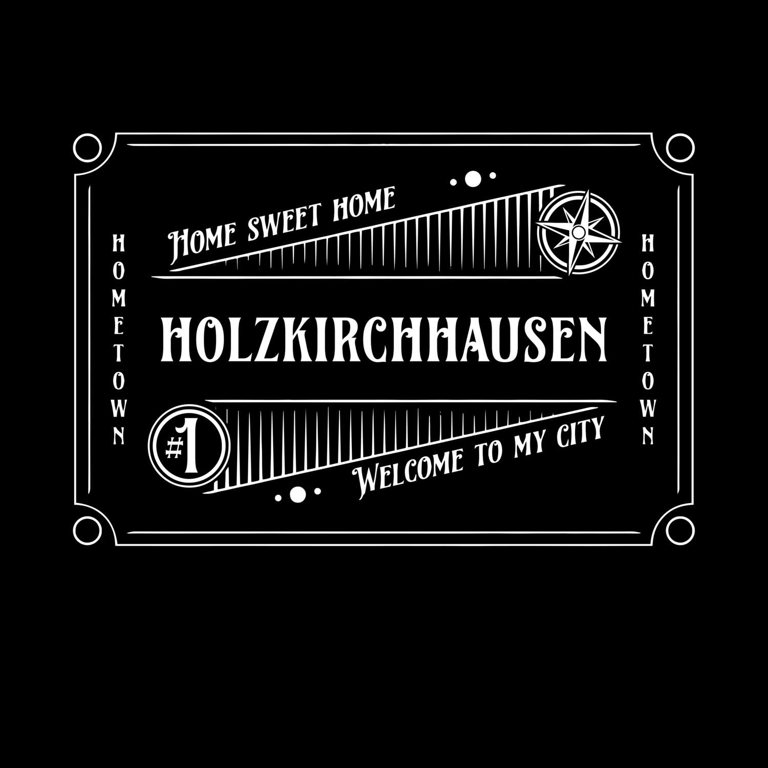 T-Shirt »Rockabilly« für den Ort »Holzkirchhausen«