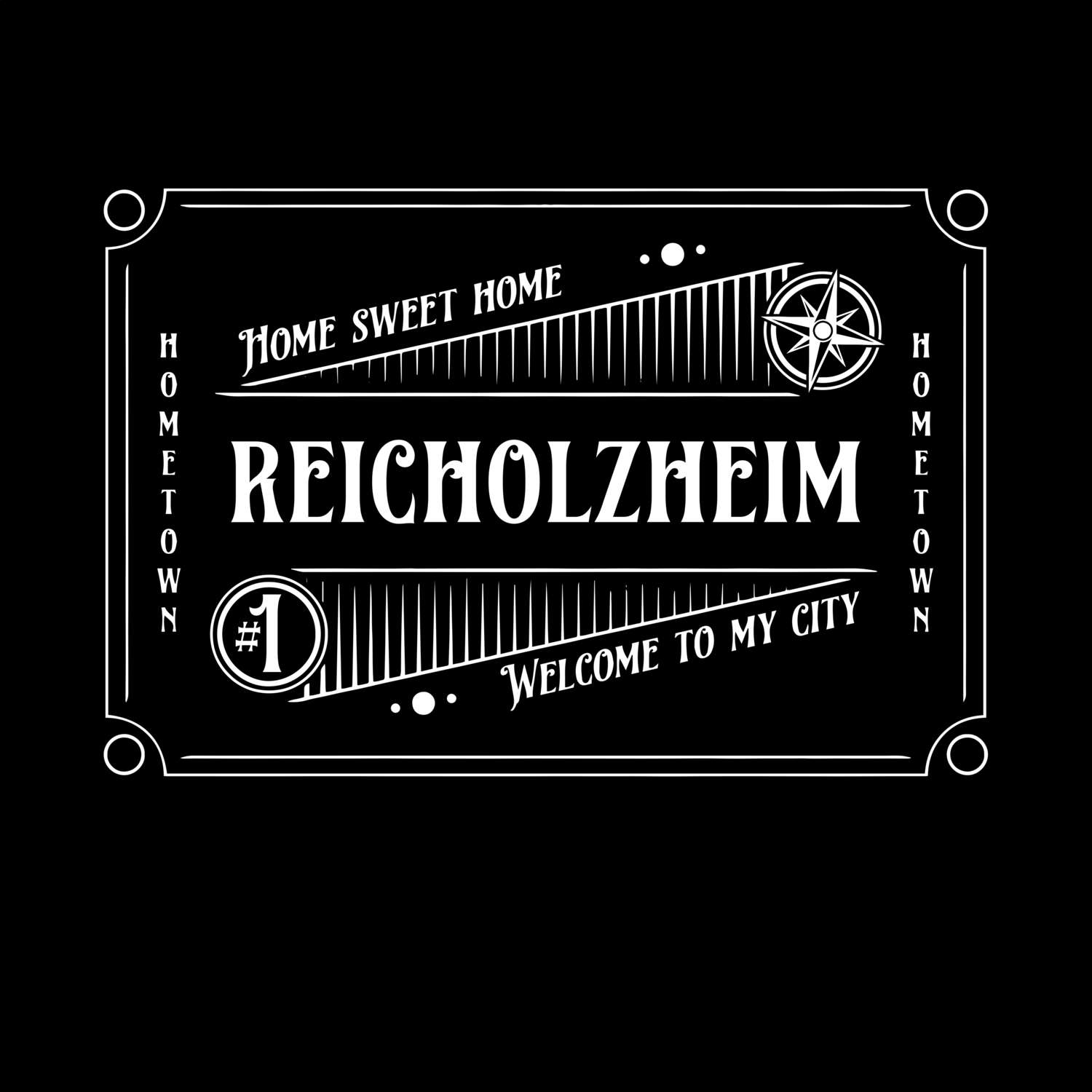 T-Shirt »Rockabilly« für den Ort »Reicholzheim«