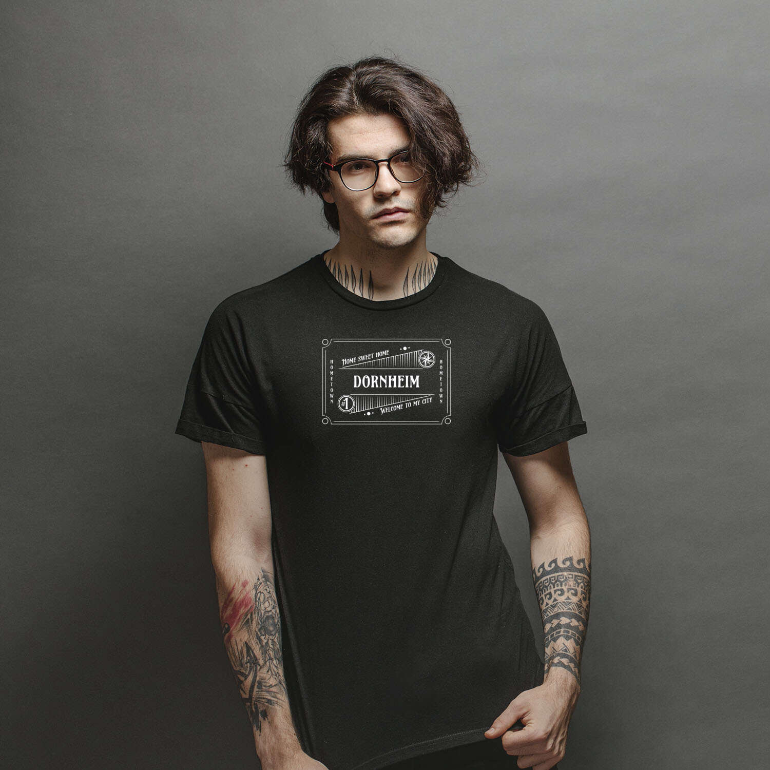 T-Shirt »Rockabilly« für den Ort »Dornheim«
